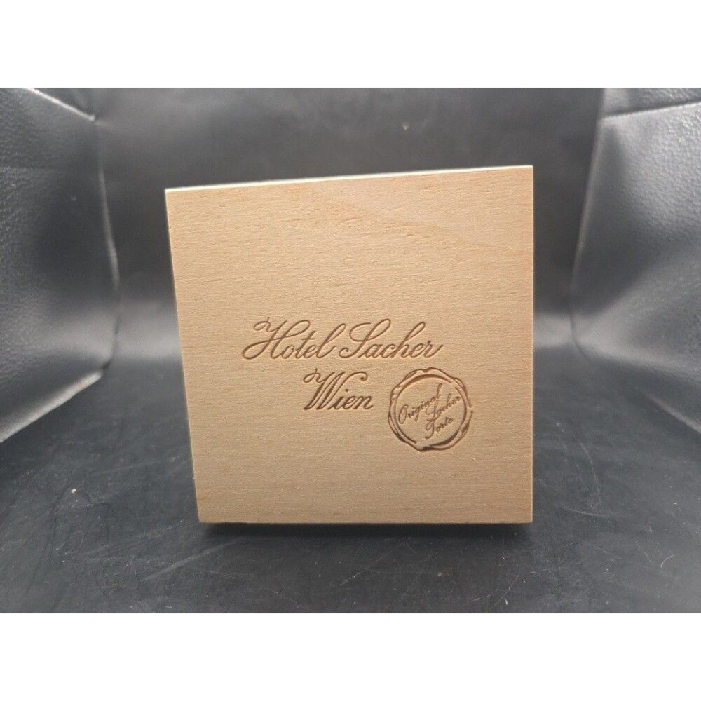 Hotel Sacher Wien Wooden Keepsake Trinket Box 4 Inches